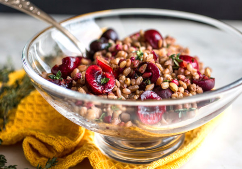 Farro Pilaf With Balsamic Cherries