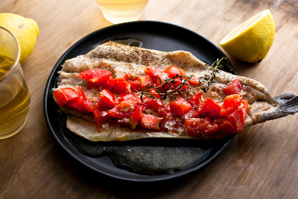 Rainbow Trout Baked in Foil With Tomatoes, Garlic and Thyme