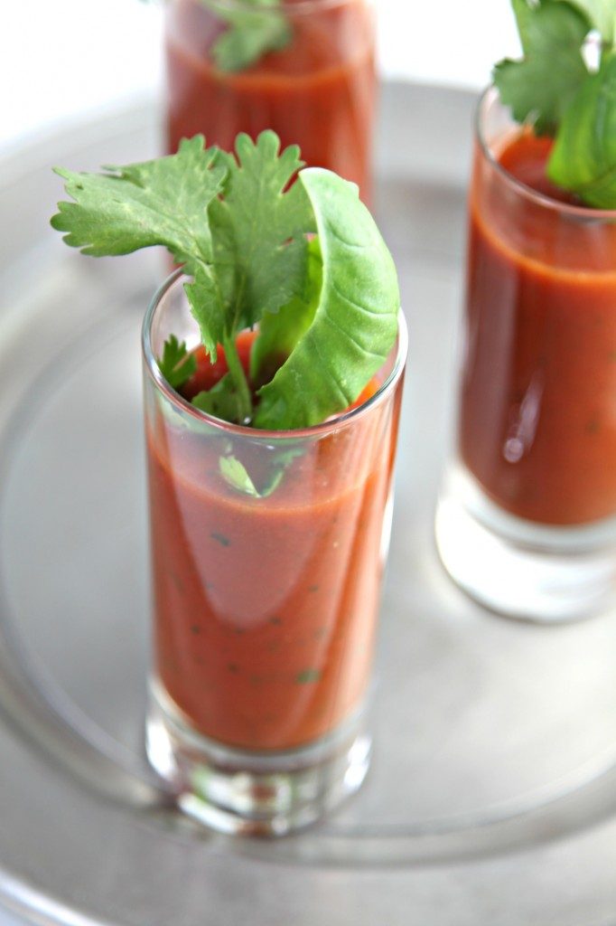 Chilled Spicy Tomato Soup Shots