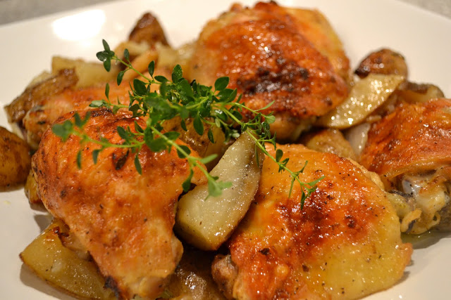 Roasted Thyme Chicken and Potatoes