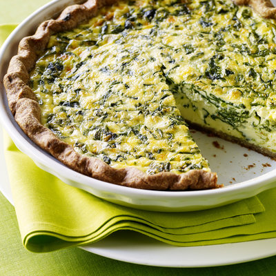 Fava Leaf and Parsley Quiche