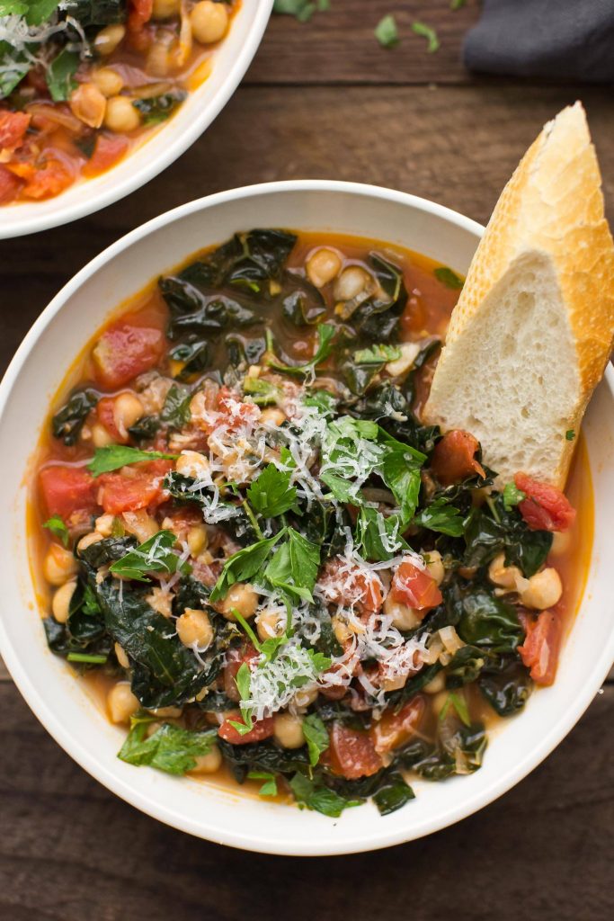Kale and Chickpea Tomato Stew