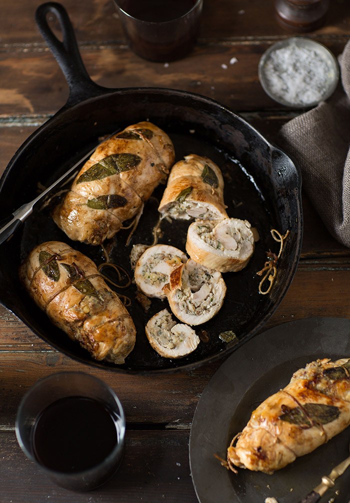 Chicken Breasts Stuffed with Pork, Sage, and Apple