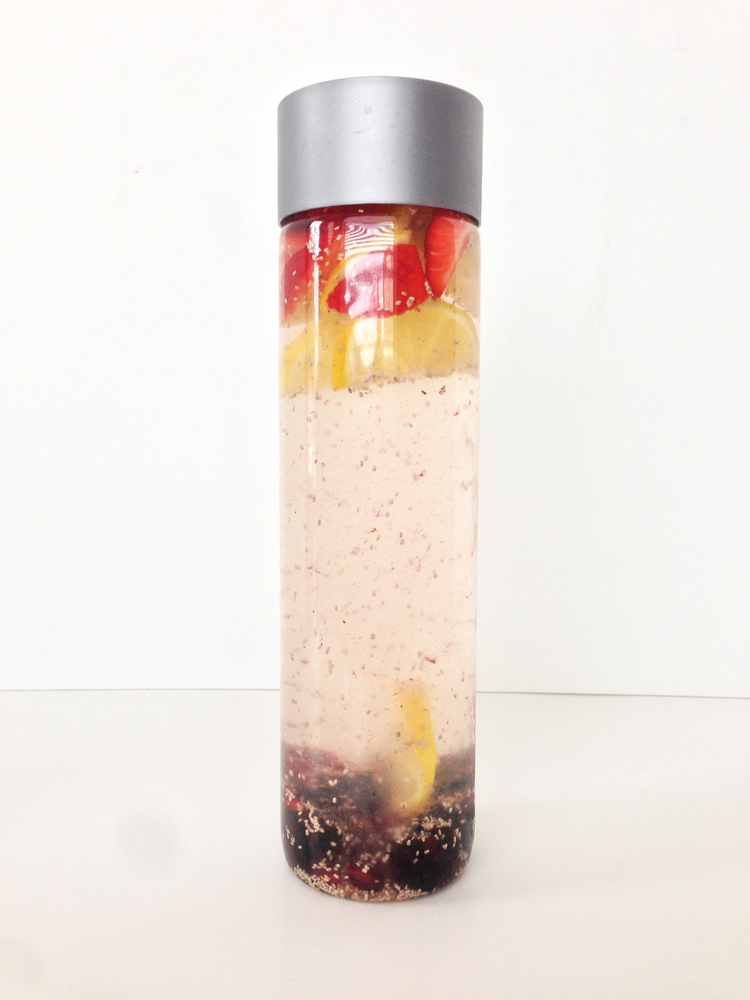 Homemade Fruit Water with Chia Seeds