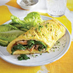 Mushroom And Spinach Omelet