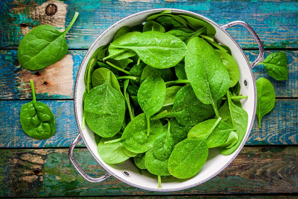 raw fresh spinach