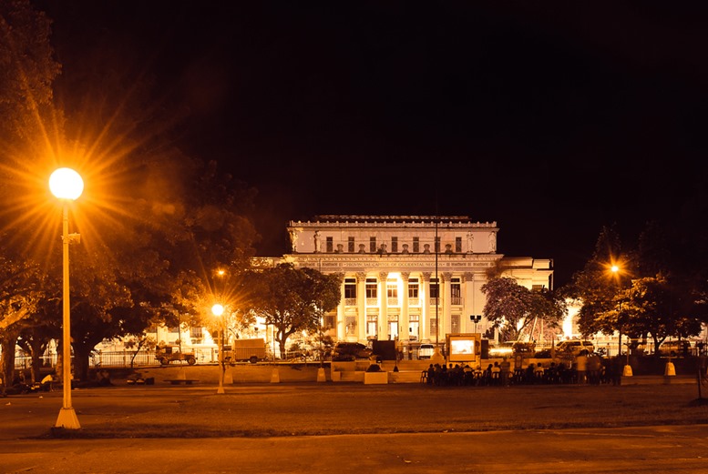 Bacolod City Capitol building at night