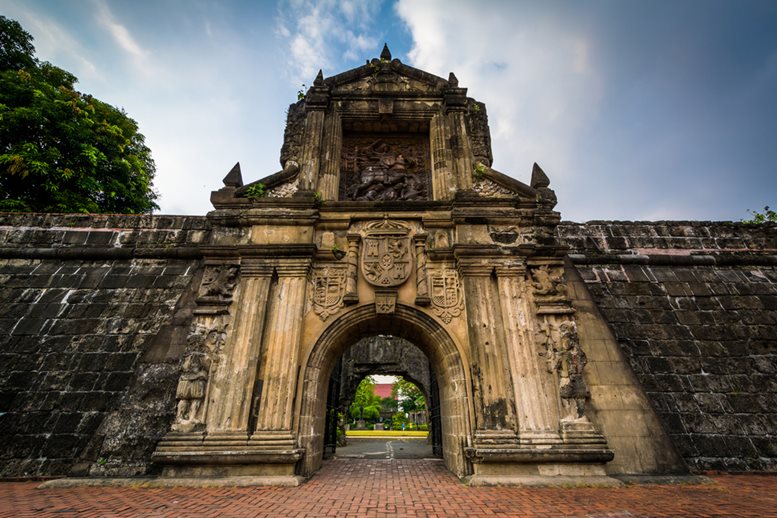 Entrance to Fort Santiago, in Intramuros, Manila, The Philippines.