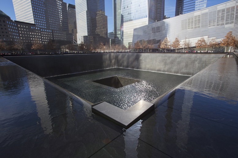 Waterfall Footprint of WTC, National September 11 Memorial